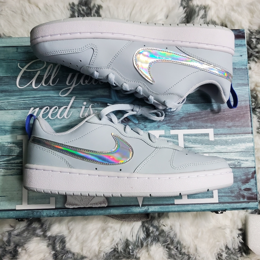 Nike 7y Aura/white-sapphire. court borough low 2fp